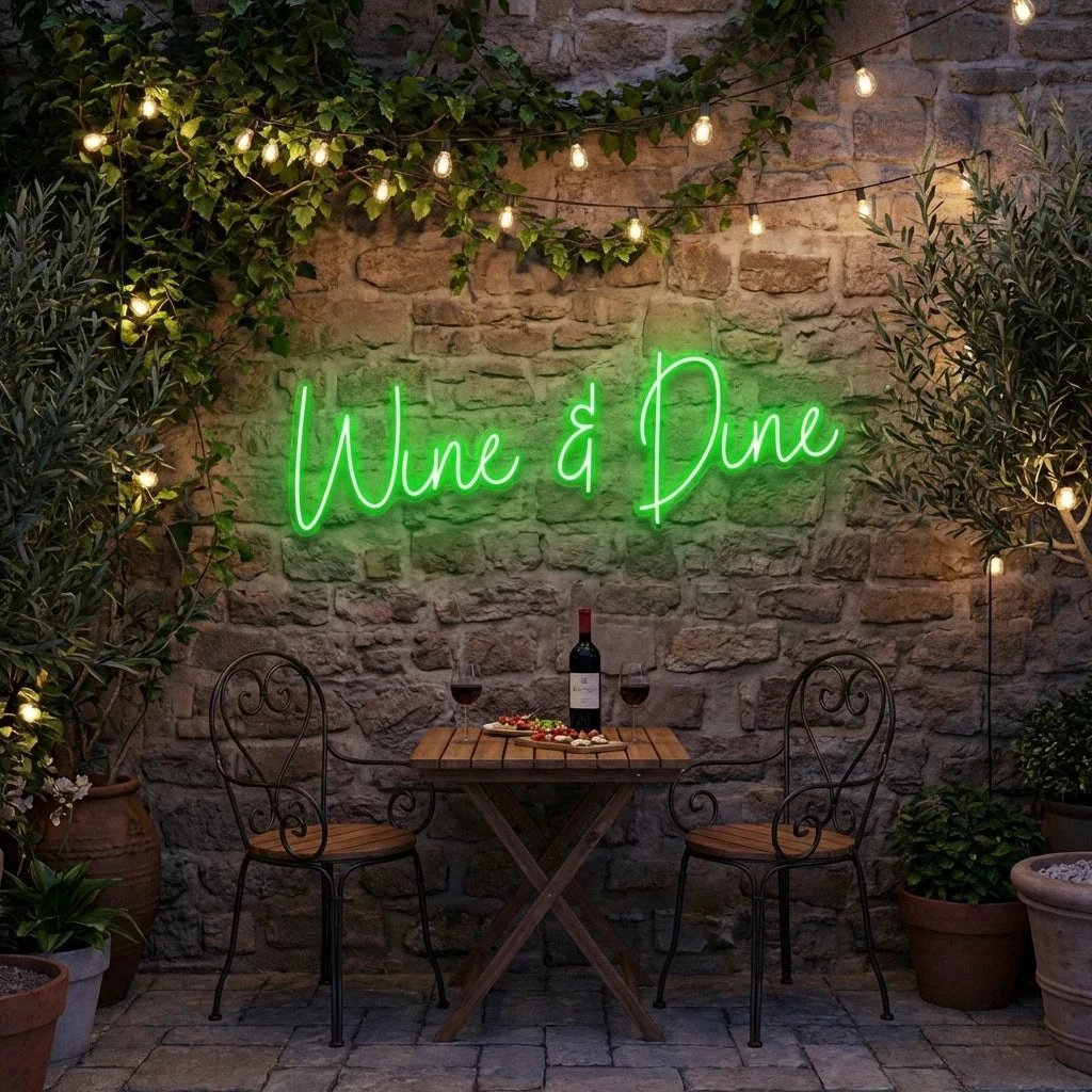 Wine Dine Led Neon Sign Light