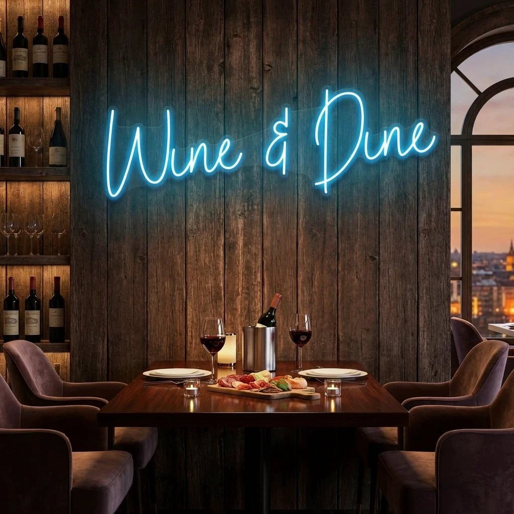 Wine Dine Led Neon Sign Light