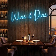 Wine Dine Led Neon Sign Light