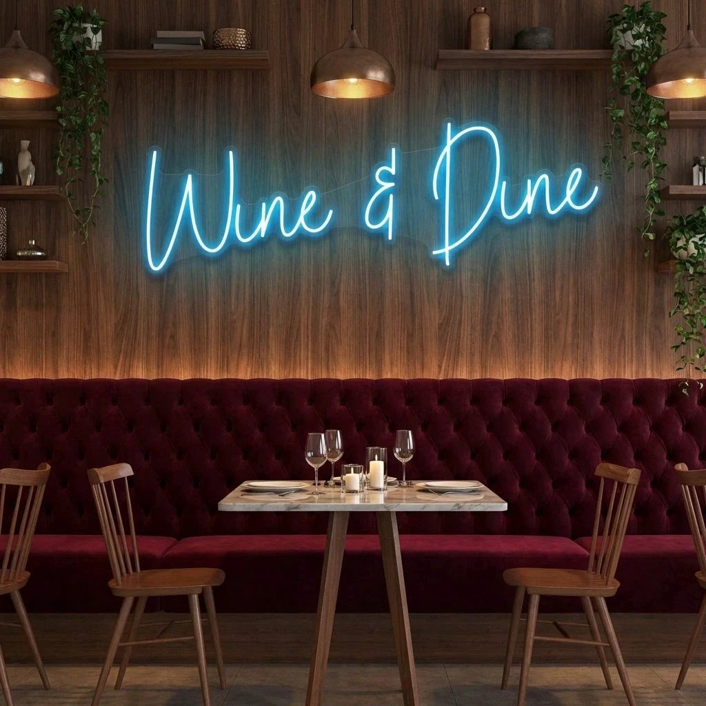 Wine Dine Led Neon Sign Light