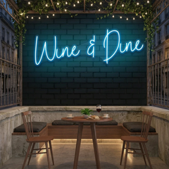 Wine Dine Led Neon Sign Light