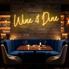 Wine Dine Led Neon Sign Light