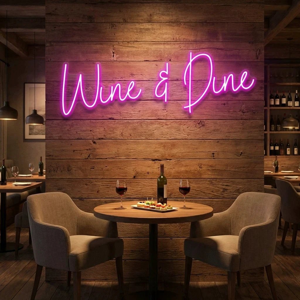 Wine Dine Led Neon Sign Light