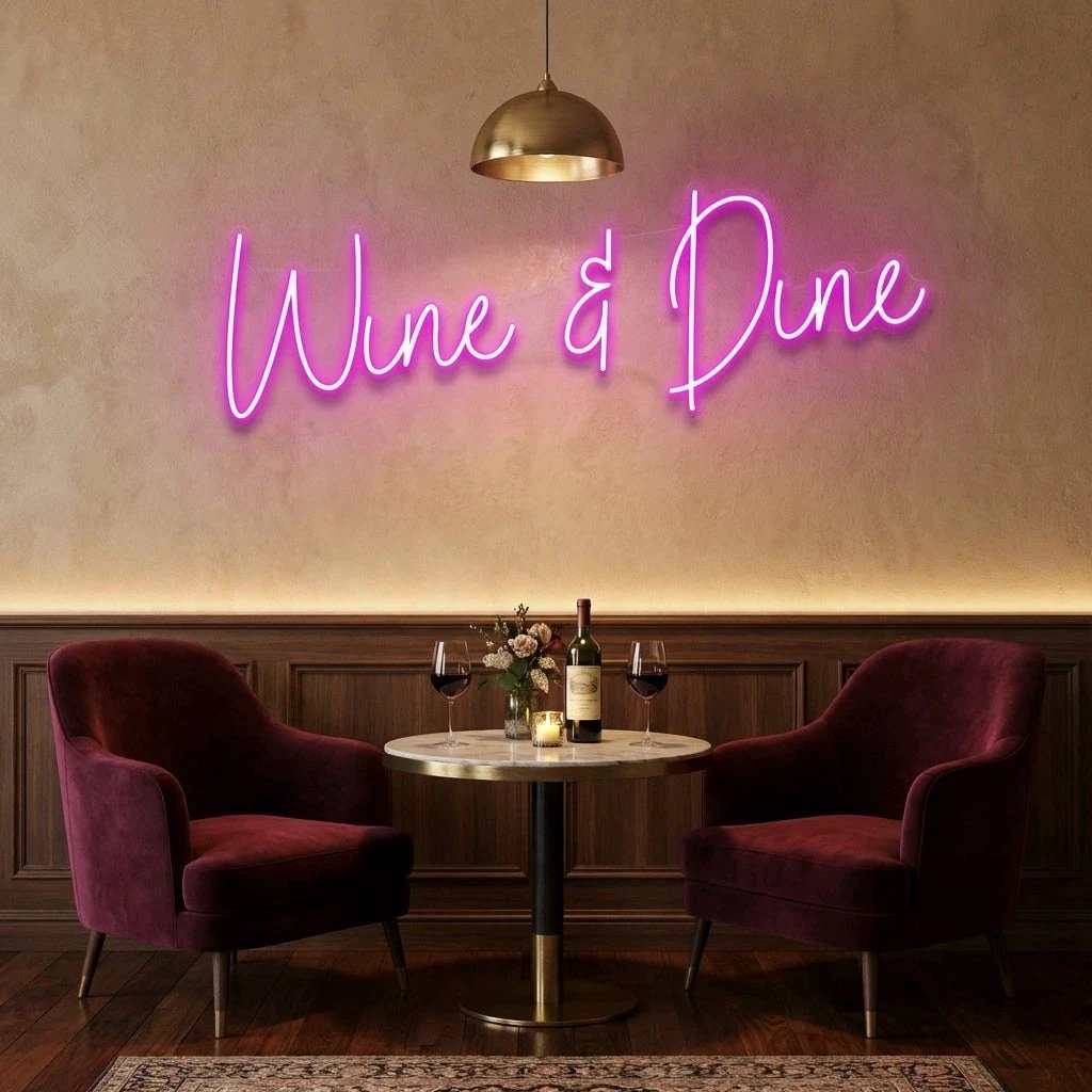 Wine Dine Led Neon Sign Light
