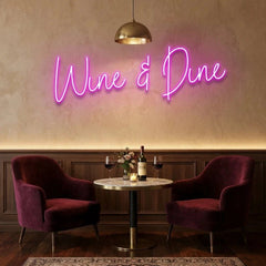Wine Dine Led Neon Sign Light