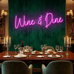 Wine Dine Led Neon Sign Light