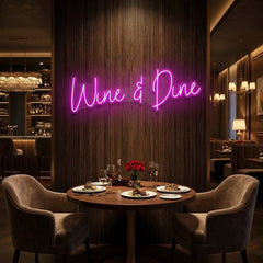 Wine Dine Led Neon Sign Light