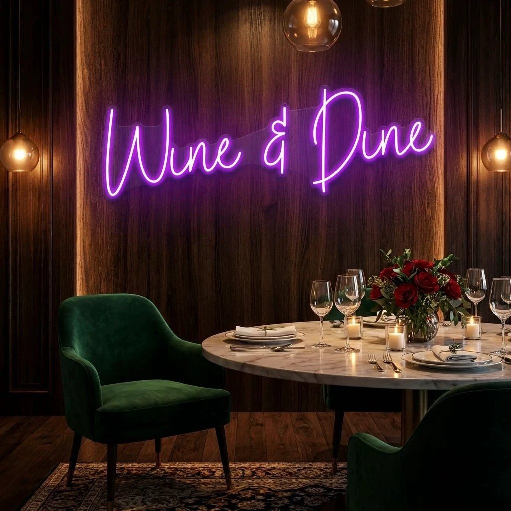 Wine Dine Led Neon Sign Light