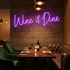 Wine Dine Led Neon Sign Light
