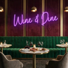Wine Dine Led Neon Sign Light