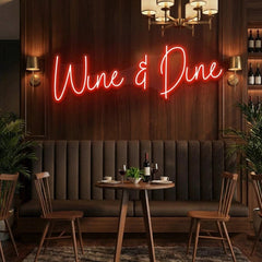 Wine Dine Led Neon Sign Light