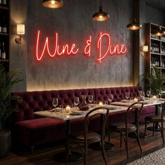 Wine Dine Led Neon Sign Light