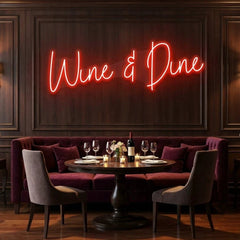 Wine Dine Led Neon Sign Light