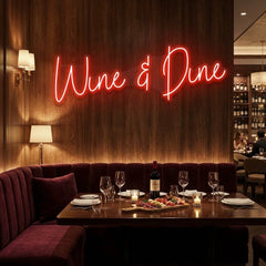 Wine Dine Led Neon Sign Light