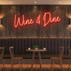 Wine Dine Led Neon Sign Light
