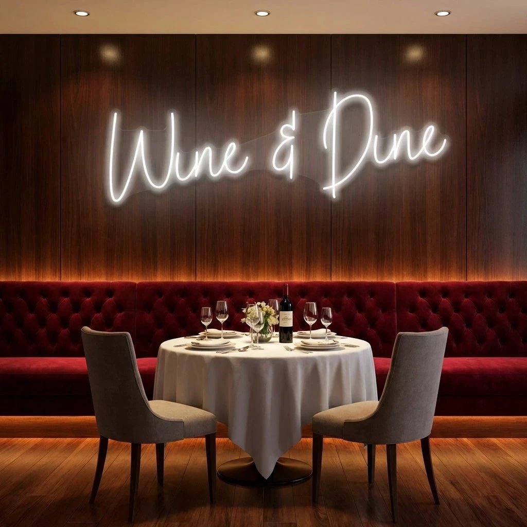 Wine Dine Led Neon Sign Light