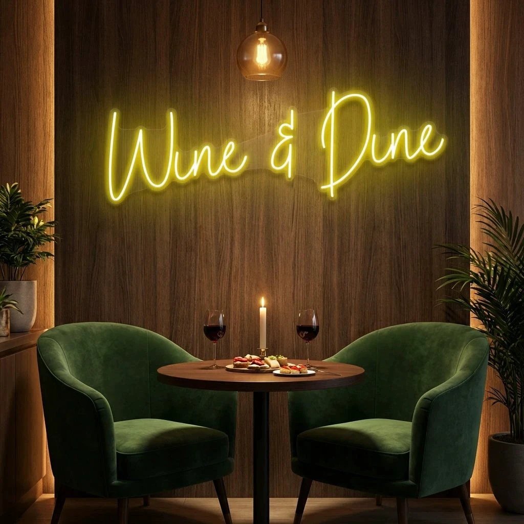 Wine Dine Led Neon Sign Light