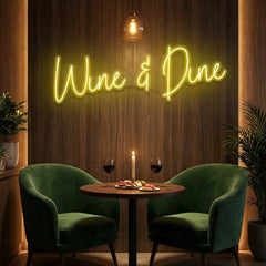 Wine Dine Led Neon Sign Light