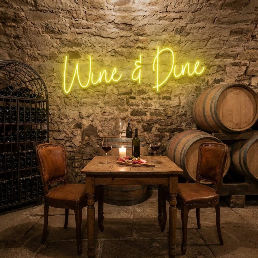Wine Dine Led Neon Sign Light