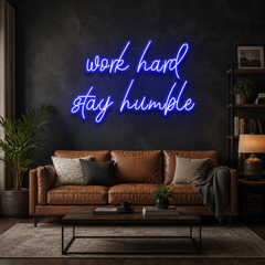 Work Hard Stay Humble Led Neon Sign Light