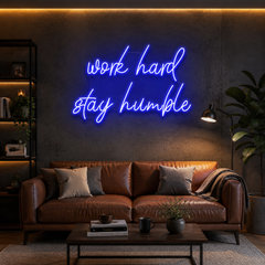 Work Hard Stay Humble Led Neon Sign Light
