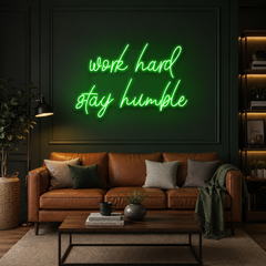 Work Hard Stay Humble Led Neon Sign Light