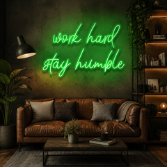Work Hard Stay Humble Led Neon Sign Light