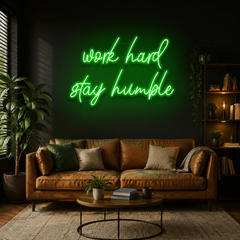 Work Hard Stay Humble Led Neon Sign Light