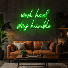 Work Hard Stay Humble Led Neon Sign Light
