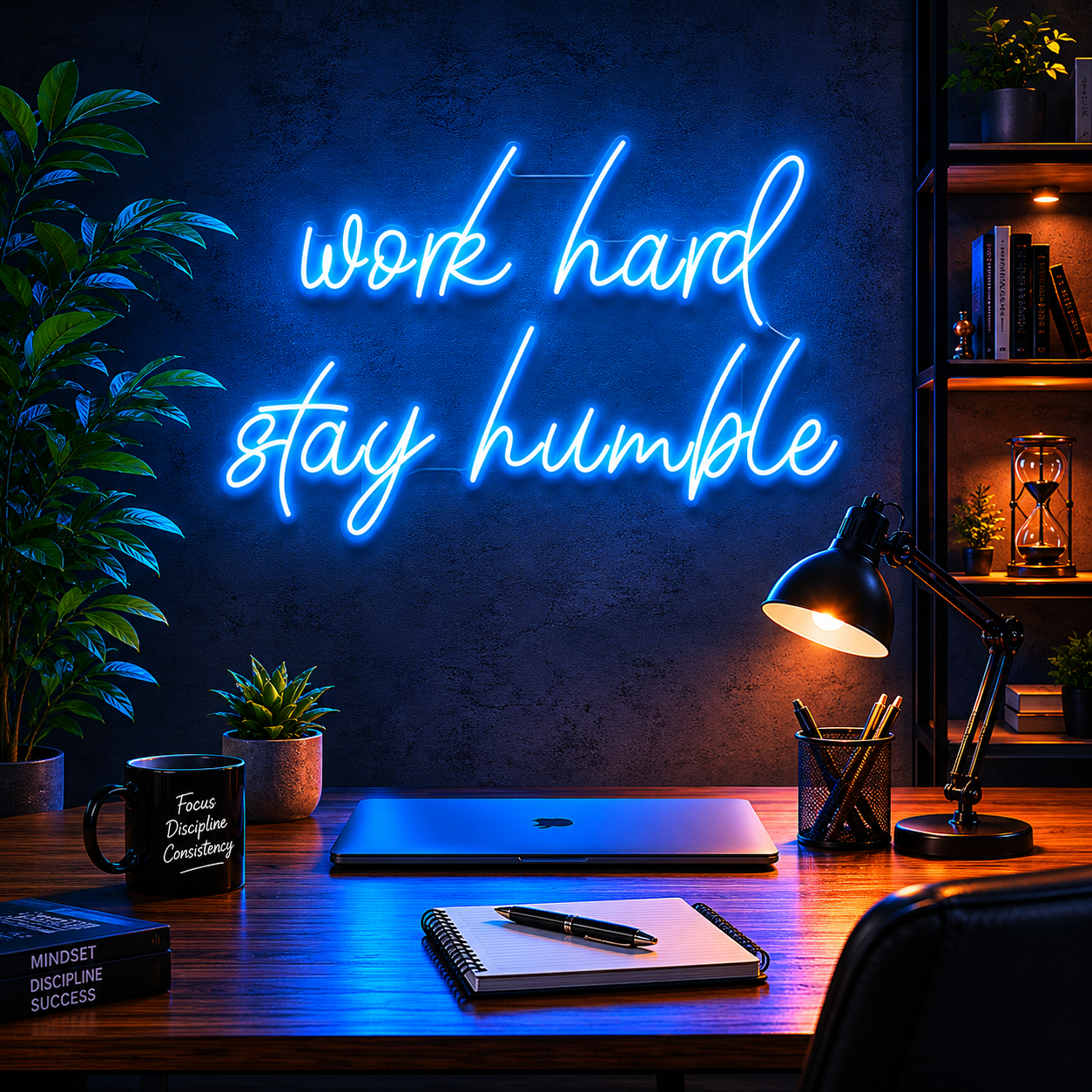 Work Hard Stay Humble Led Neon Sign Light