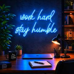 Work Hard Stay Humble Led Neon Sign Light