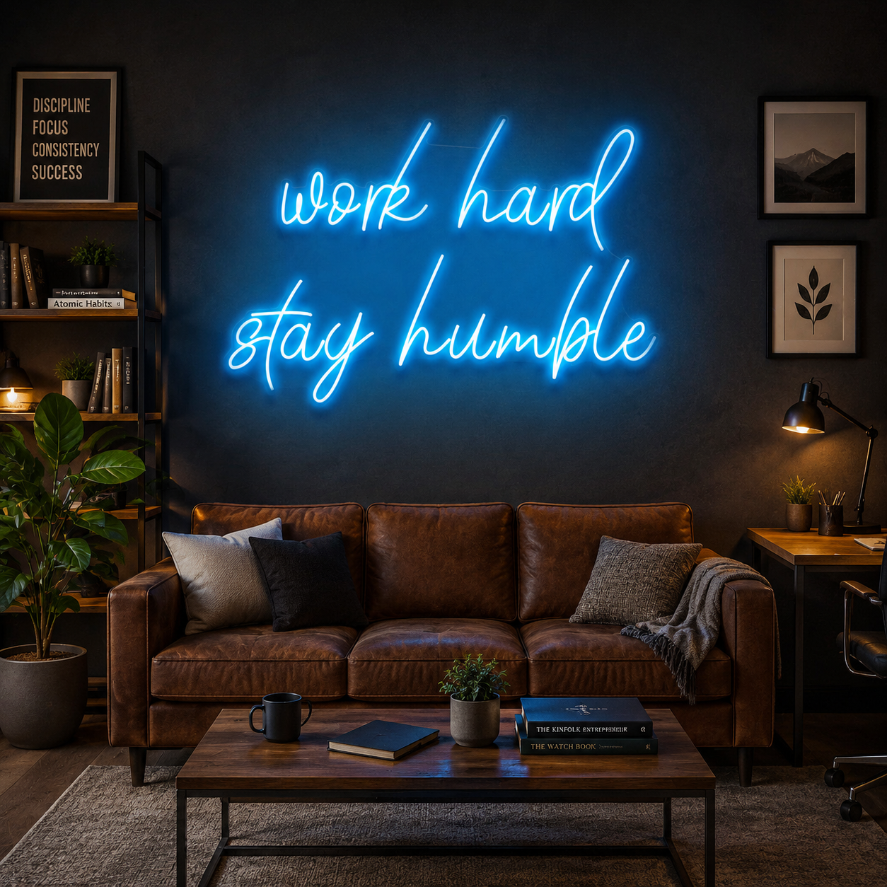 Work Hard Stay Humble Led Neon Sign Light