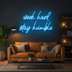 Work Hard Stay Humble Led Neon Sign Light
