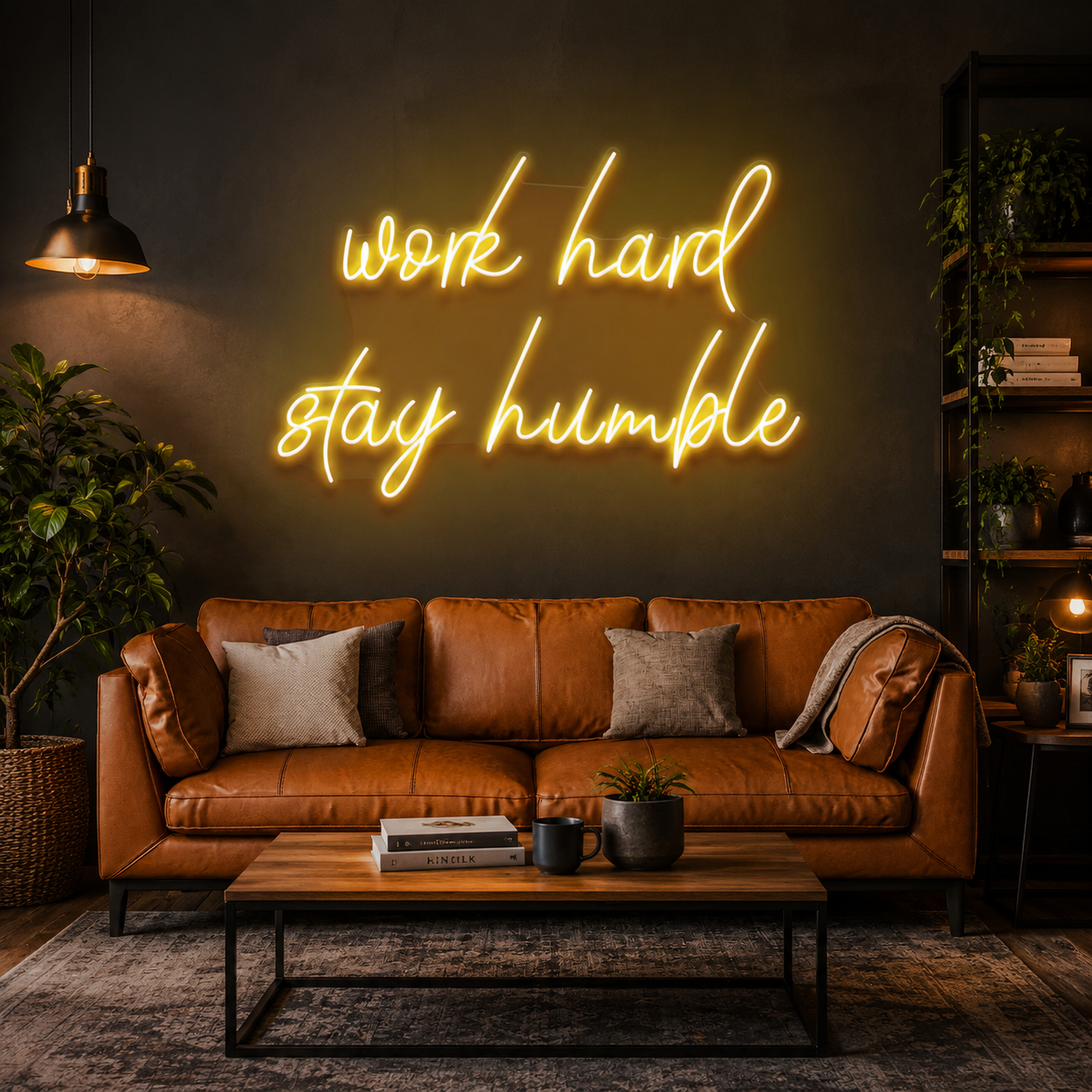 Work Hard Stay Humble Led Neon Sign Light