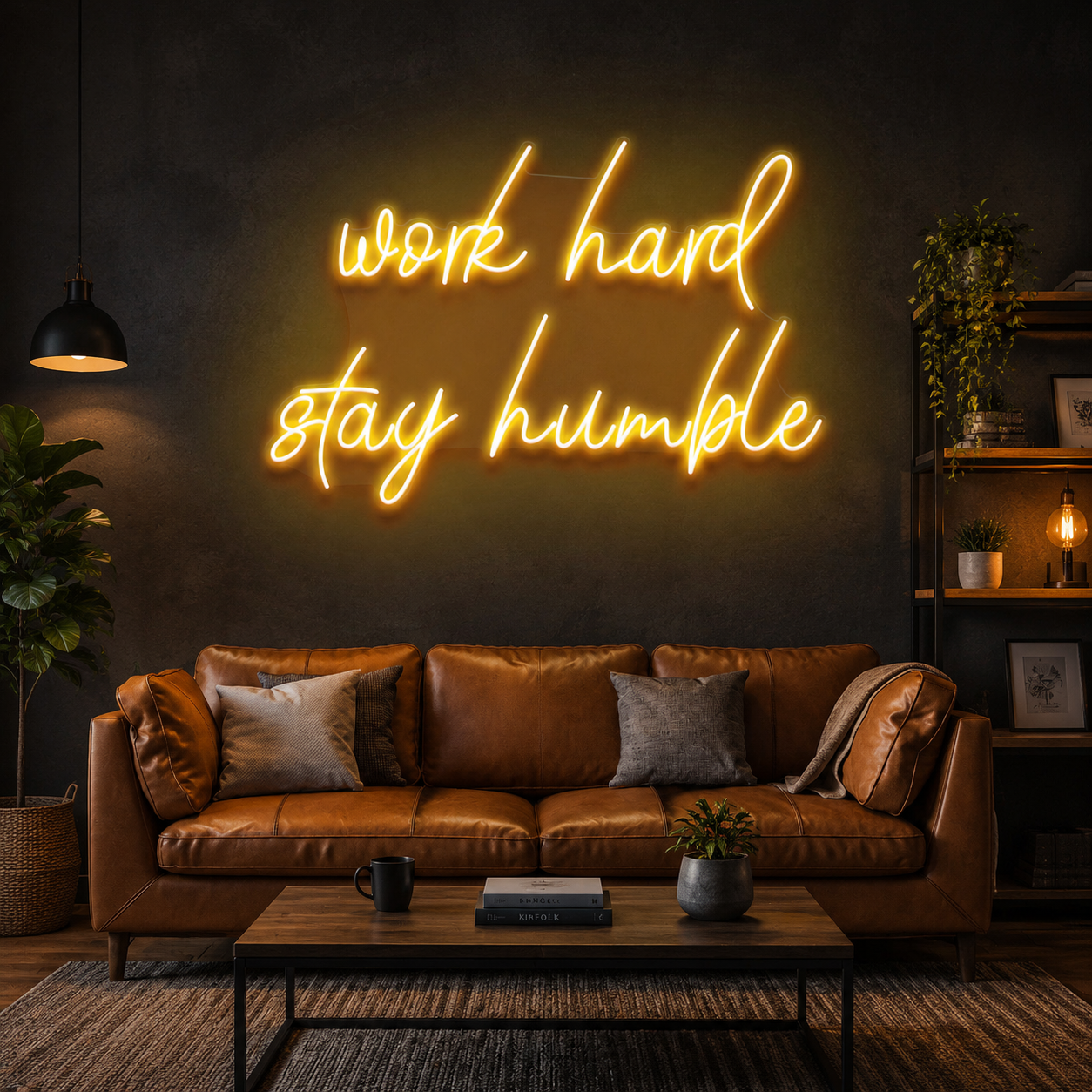 Work Hard Stay Humble Led Neon Sign Light