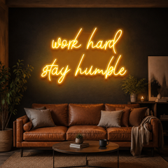 Work Hard Stay Humble Led Neon Sign Light