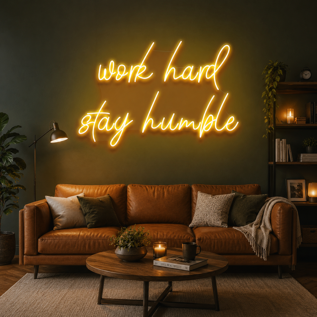 Work Hard Stay Humble Led Neon Sign Light