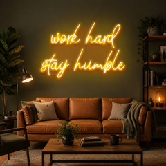 Work Hard Stay Humble Led Neon Sign Light