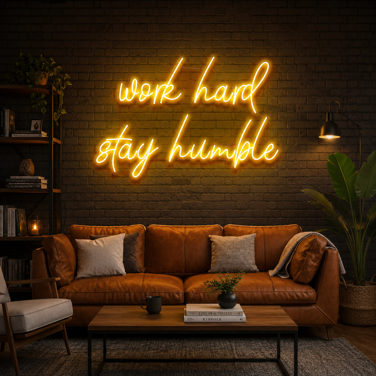 Work Hard Stay Humble Led Neon Sign Light
