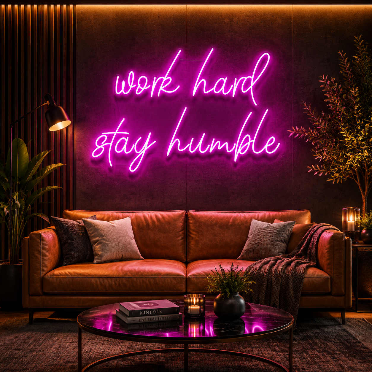 Work Hard Stay Humble Led Neon Sign Light