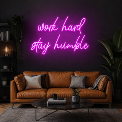 Work Hard Stay Humble Led Neon Sign Light