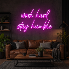 Work Hard Stay Humble Led Neon Sign Light