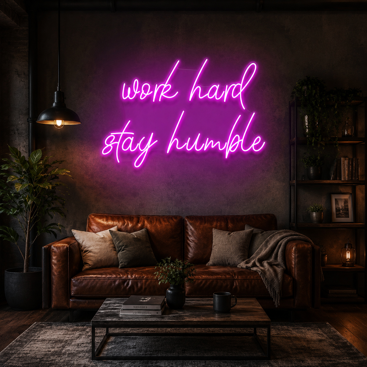 Work Hard Stay Humble Led Neon Sign Light
