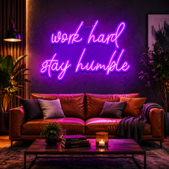 Work Hard Stay Humble Led Neon Sign Light