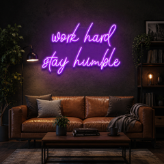 Work Hard Stay Humble Led Neon Sign Light
