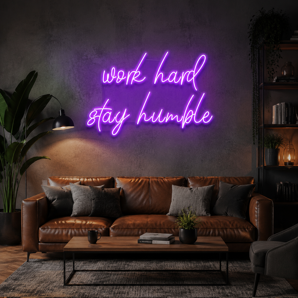 Work Hard Stay Humble Led Neon Sign Light