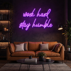 Work Hard Stay Humble Led Neon Sign Light