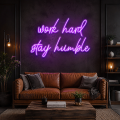 Work Hard Stay Humble Led Neon Sign Light