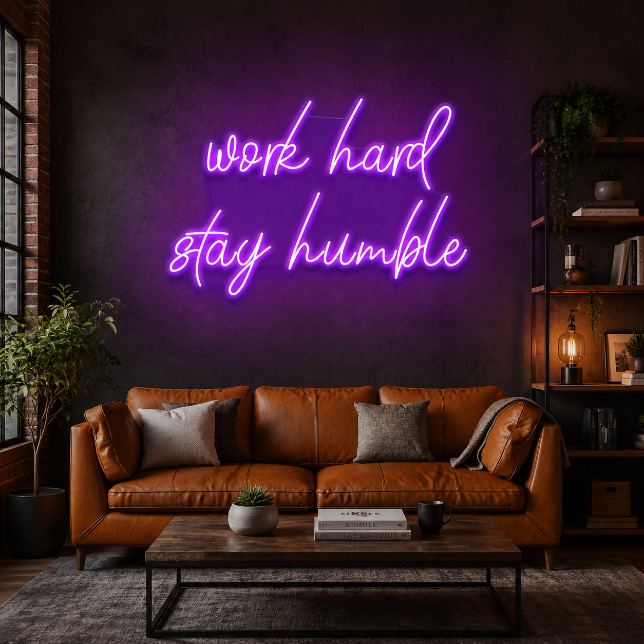 Work Hard Stay Humble Led Neon Sign Light