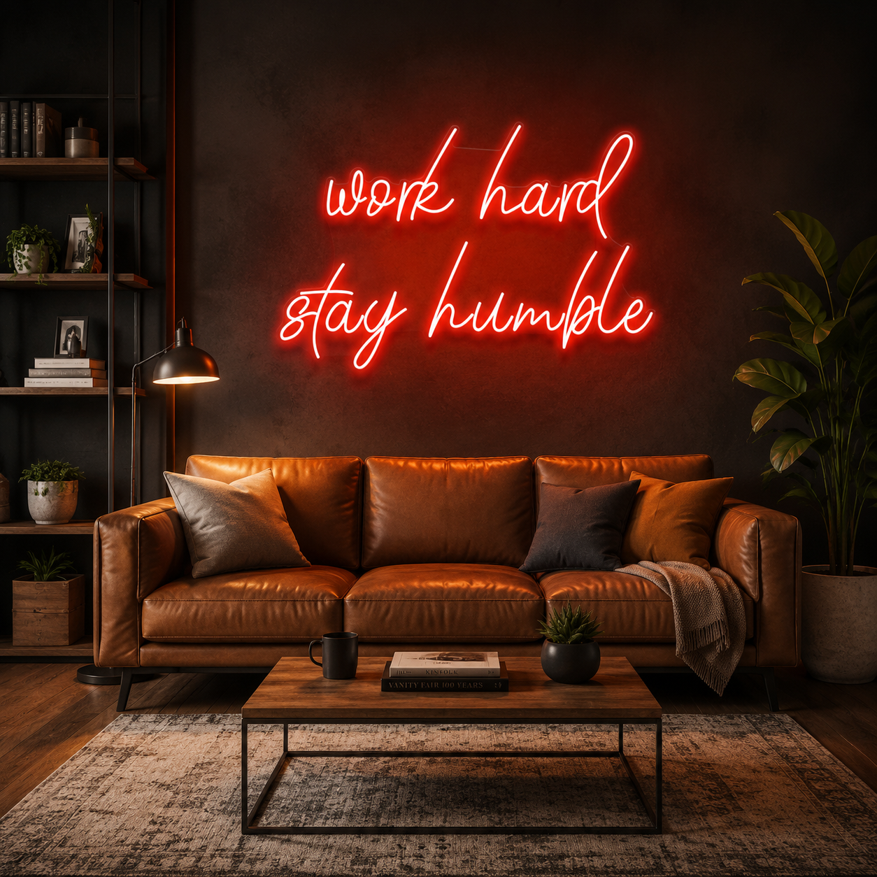 Work Hard Stay Humble Led Neon Sign Light